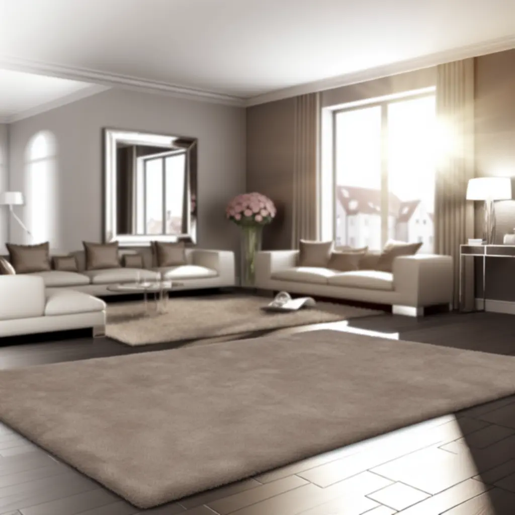 Soft modern living room with a plush carpet fitted wall-to-wall, creating a warm and inviting atmosphere.